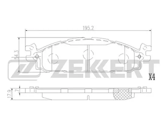 Колодки тормозные Zekkert bs3012 Передние