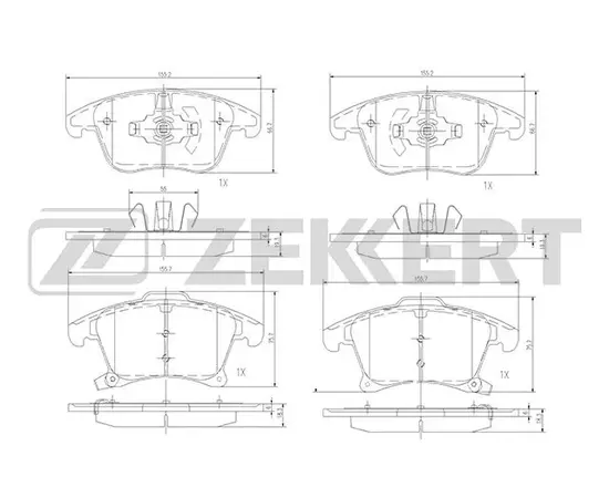 Колодки тормозные дисковые передние на Ford Mondeo V 14- / Колодки передние на форд мондео 5
