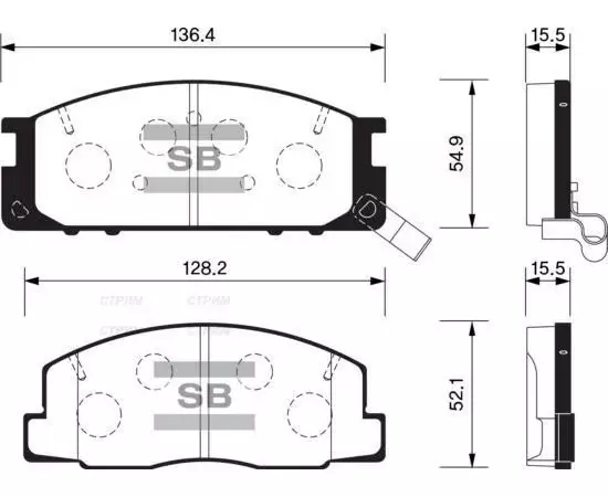 Колодки Передние SANGSINBRAKE SP1464