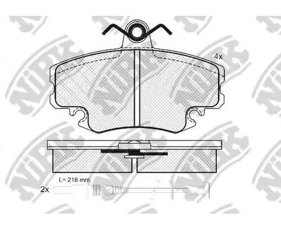 Колодки тормозные NiBK PN0284W