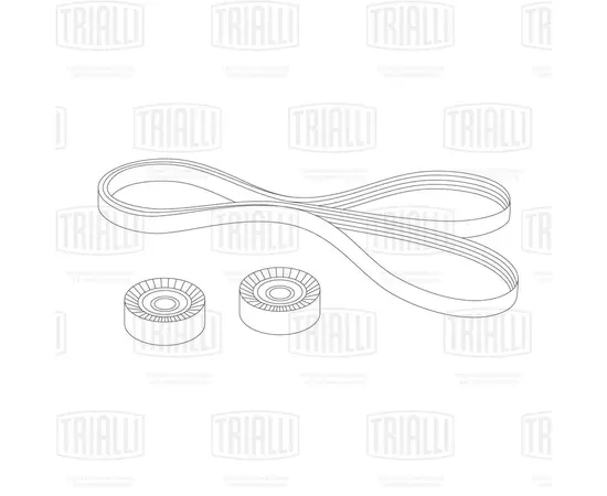 Комплект поликлинового ремня VW POLO SEDAN RUS 10- 1.4I/1.6I AC (1рем. 6PK1733+2 ролика)
